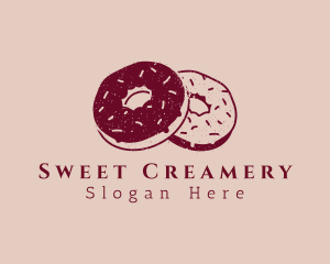 Donut Sprinkles Pastry logo design