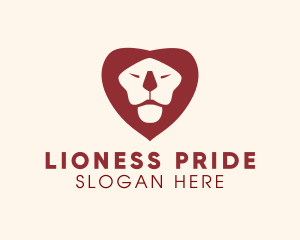 Lioness - Wild Lion Heart logo design