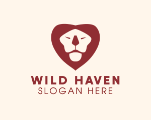 Wild Lion Heart logo design