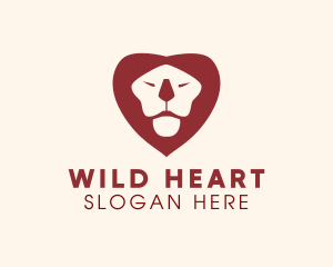 Wild Lion Heart logo design