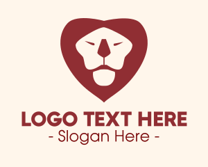 Wild Lion Heart Logo