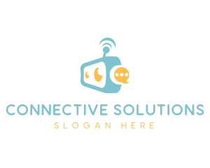 Communication - Chat Messaging Communication Robot logo design