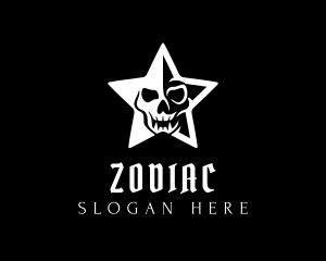 Metal Music - Death Skull Star logo design