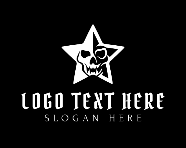 Tattoo - Death Skull Star logo design