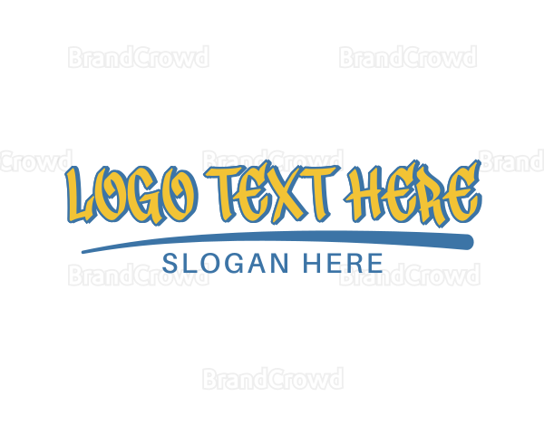 Casual Graffiti Wordmark Logo