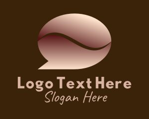 Conversation - Coffee Bean Chat logo design