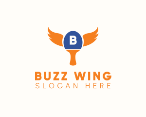 Table Tennis Wings  logo design