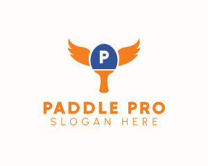 Paddle - Table Tennis Wings logo design