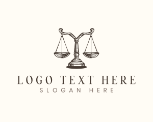 Legal Justice Letter Y Scale logo design