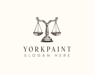 Legal Justice Letter Y Scale logo design