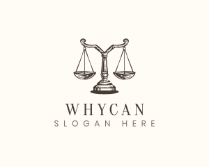 Legal Justice Letter Y Scale logo design