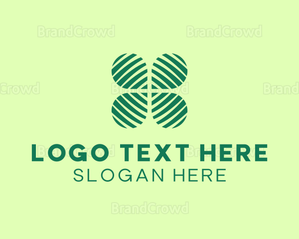 Vegan Leaf Clover Logo