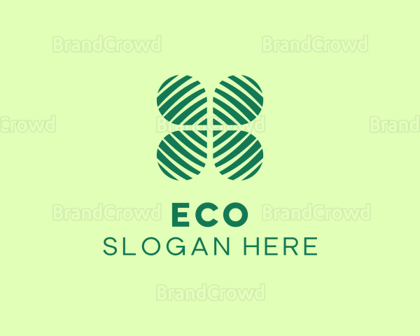 Vegan Leaf Clover Logo
