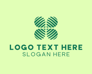 Four Leaf Clover - Vegan Leaf Clover logo design