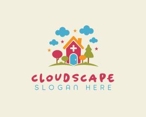 Clouds - Educational Kids Daycare logo design