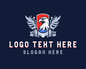 Wings - Military Eagle Shield logo design