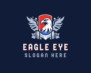 Military Eagle Shield logo design