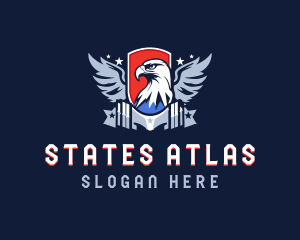 Military Eagle Shield logo design