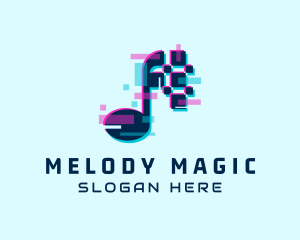 Song - Music Streaming Glitch logo design