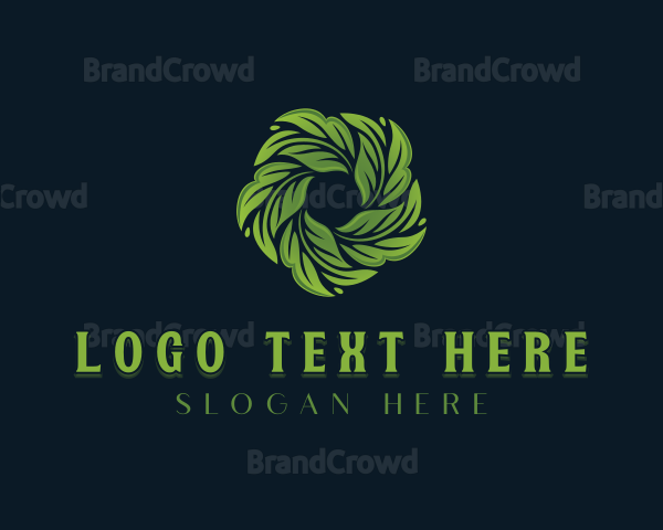 Organic Herbal Leaves Logo