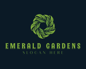 Organic Herbal Leaves logo design