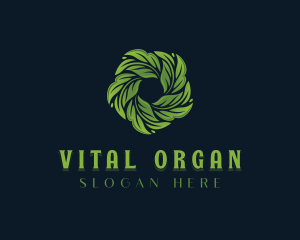 Organic Herbal Leaves logo design