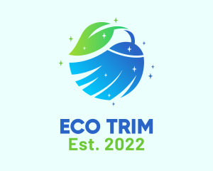 Eco Cleaning Broom logo design