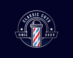 Barber Haircut Grooming logo design