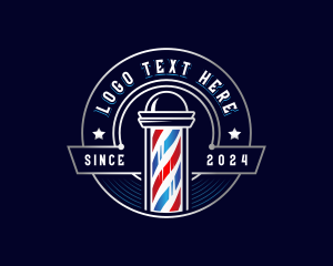 Pole - Barber Haircut Grooming logo design