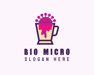 Microbiology - Slimy Virus Blender logo design
