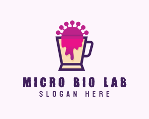 Microbiologist - Slimy Virus Blender logo design