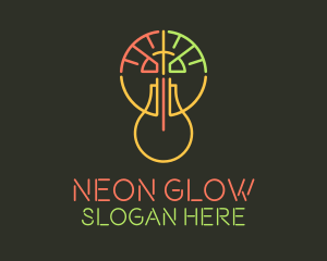 Neon Bulb Meter logo design