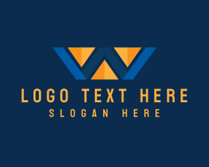 Land Developer - Modern Geometric Letter W logo design