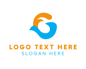 Swoosh - Sea Wave Letter G logo design
