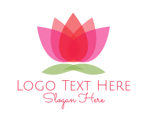 Pink Flower - Lotus Flower Wellness Spa logo design