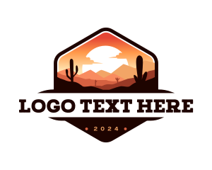 Cactus - Desert Mountain Adventure logo design
