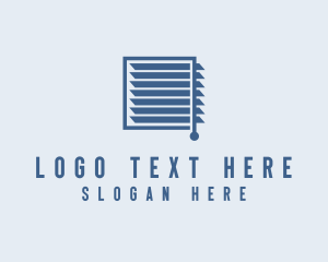 Window - Curtain Blinds Shutter logo design