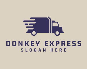 Express Shipping Truck logo design