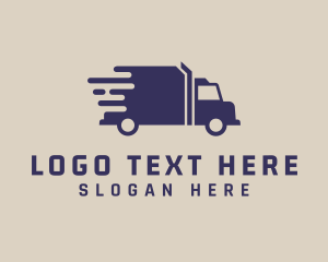 Trucker - Express Shipping Truck logo design