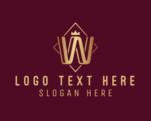 Gold - Crown Boutique Letter W logo design