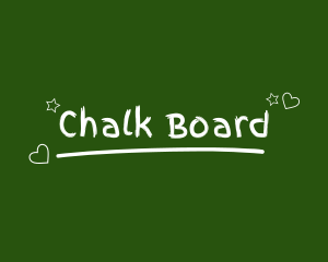 Chalkboard Handwriting Doodle logo design