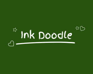 Chalkboard Handwriting Doodle logo design