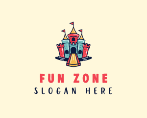 Fun Sliding Castle logo design