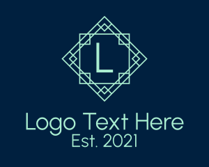 Pawnshop - Geometric Frame Letter logo design