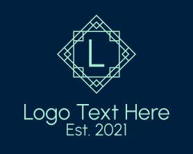 Instagram - Geometric Frame Letter logo design