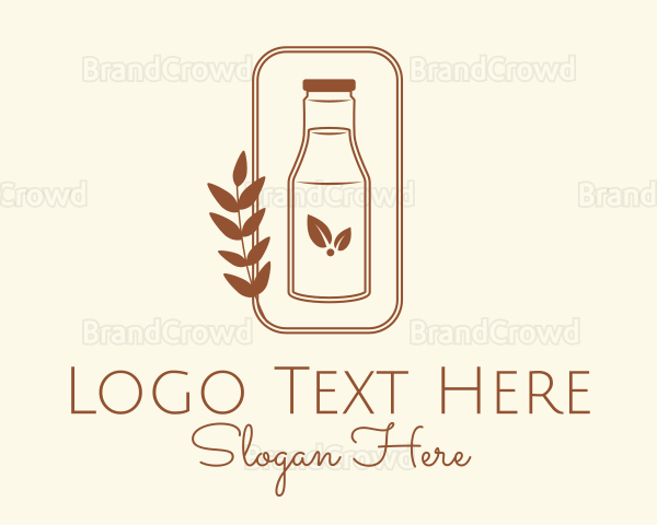 Natural Kombucha Bottle Logo