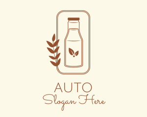 Dairy Product - Natural Kombucha Bottle logo design