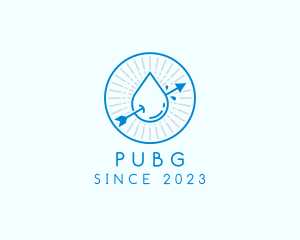 Liquid - Water Droplet Arrow logo design