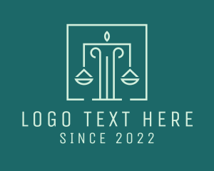 Courthouse - Law Justice Pillar logo design