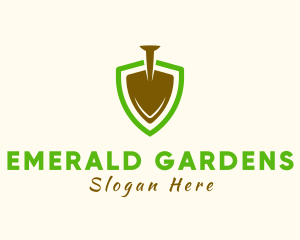 Garden Shield Shovel  logo design